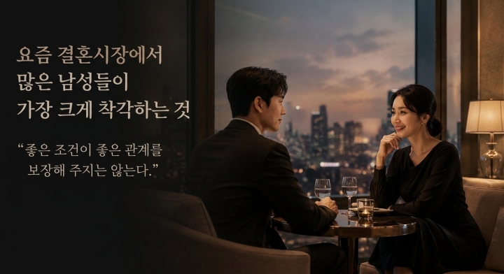 요즘 결혼시장에서 많은 남성들이 가장 크게 착각하는 것